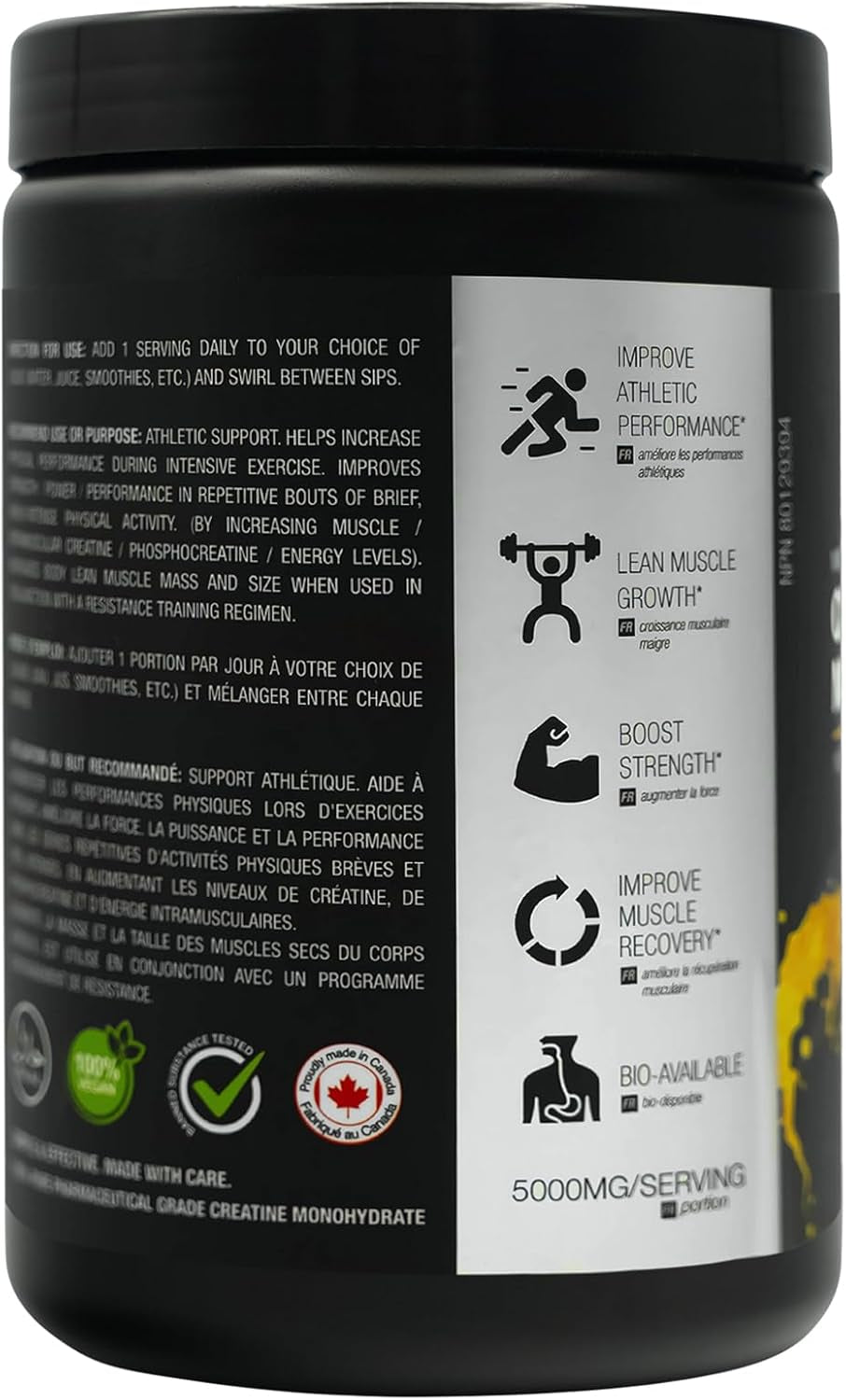 Nevaset Creatine Monohydrate, 3-Month Supply of 5000Mg Pineapple Flavor Creatine Monohydrate! Creatine Supplement for Muscle Growth, Increased Strength, Enhanced Energy Output, Improved Athletic Performance, and Cognitive Health. 495G / 90 Servings.