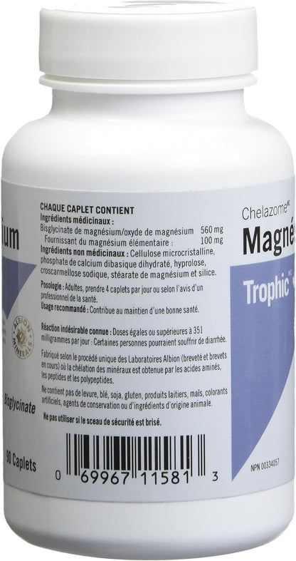 Magnesium - Chelazome Caplets, 90 Count