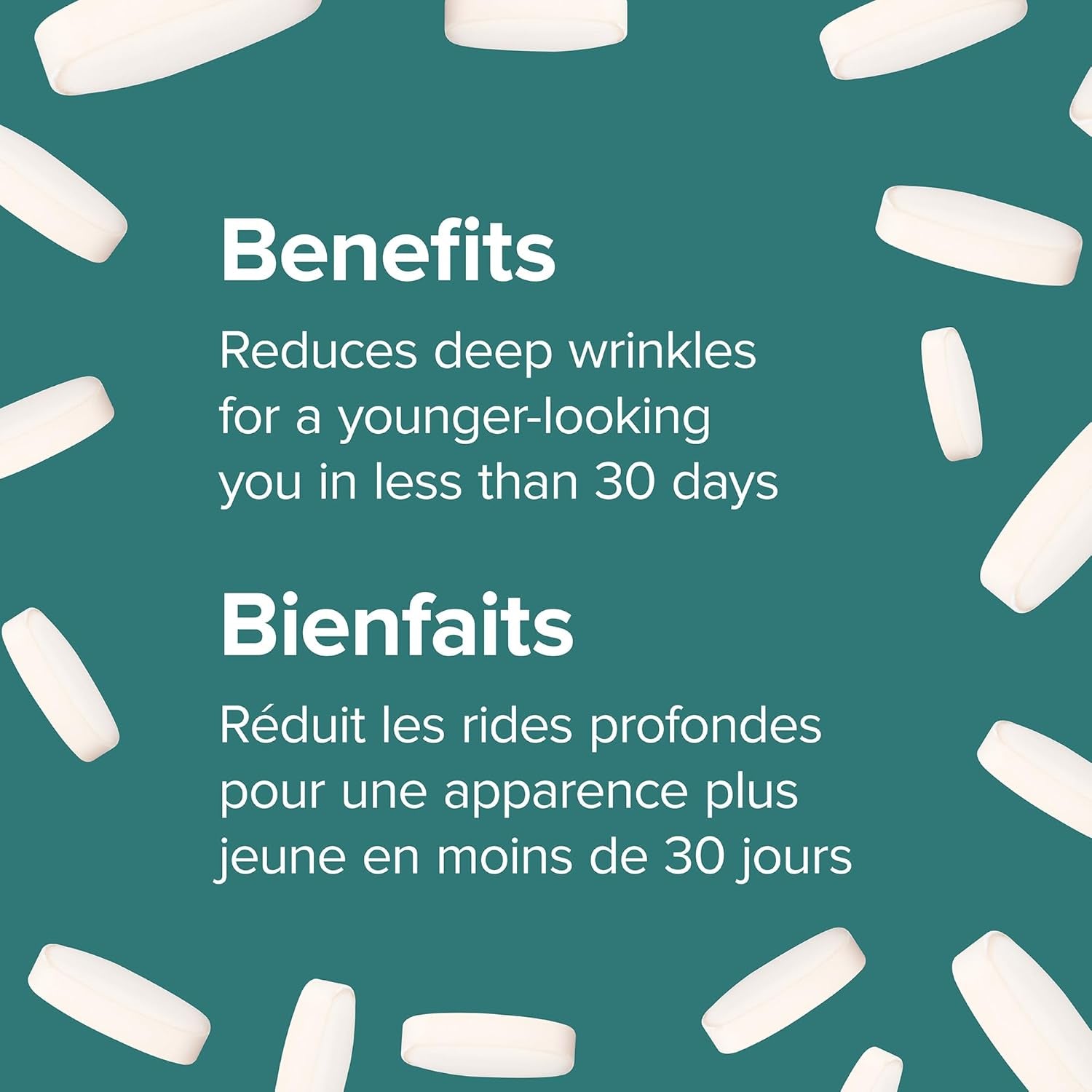 Collagen30 Anti-Wrinkle, 2,500Mg of Bioactive Collagen Peptides per Serving, 180 Tablets, Helps Reduce Deep Wrinkles, Fine Lines & Stimulates Skin Cells